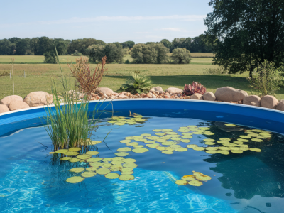 Transformer une piscine hors-sol Bestway en coin écologique avec plantes filtrantes et zone tampon low-tech