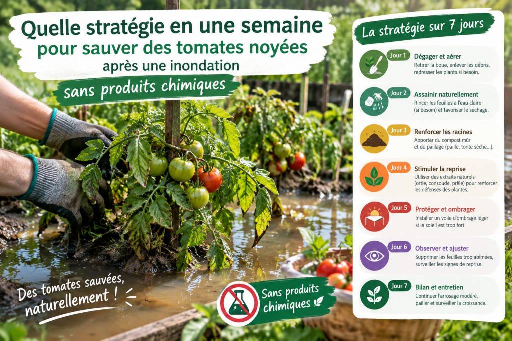 Quelle stratégie en une semaine pour sauver des tomates noyées après une inondation sans produits chimiques